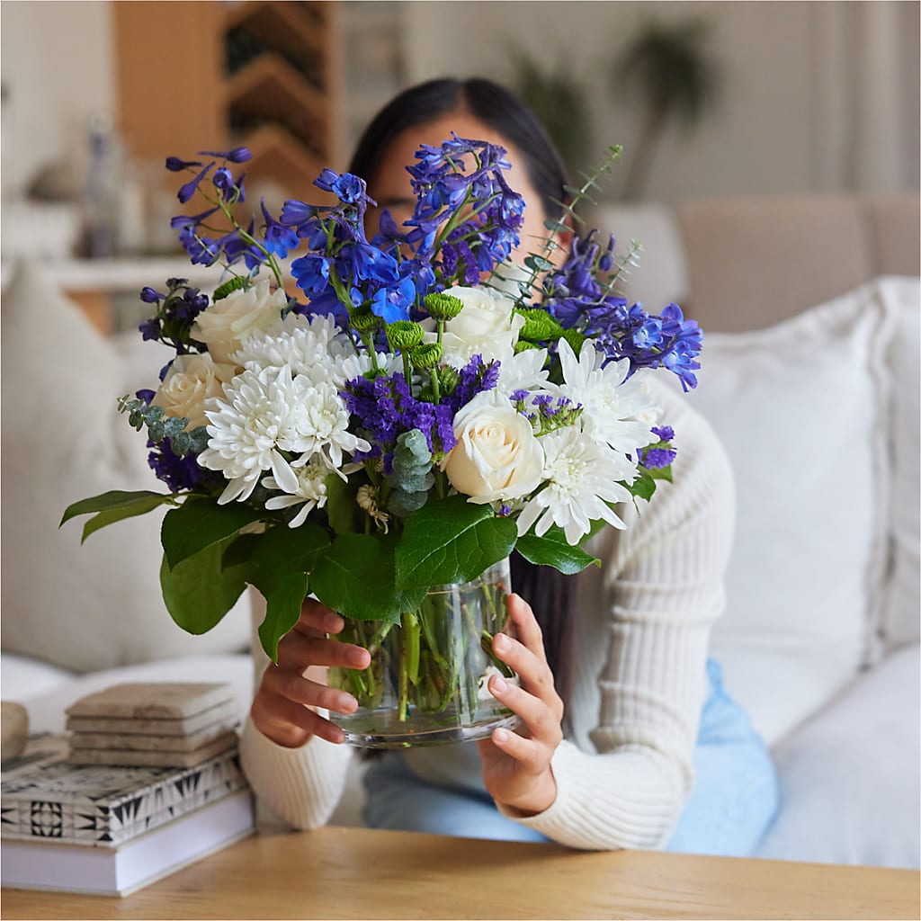 Cerulean Waves Bouquet – FRUIT & FLOWER CREATIONS, Portland OR