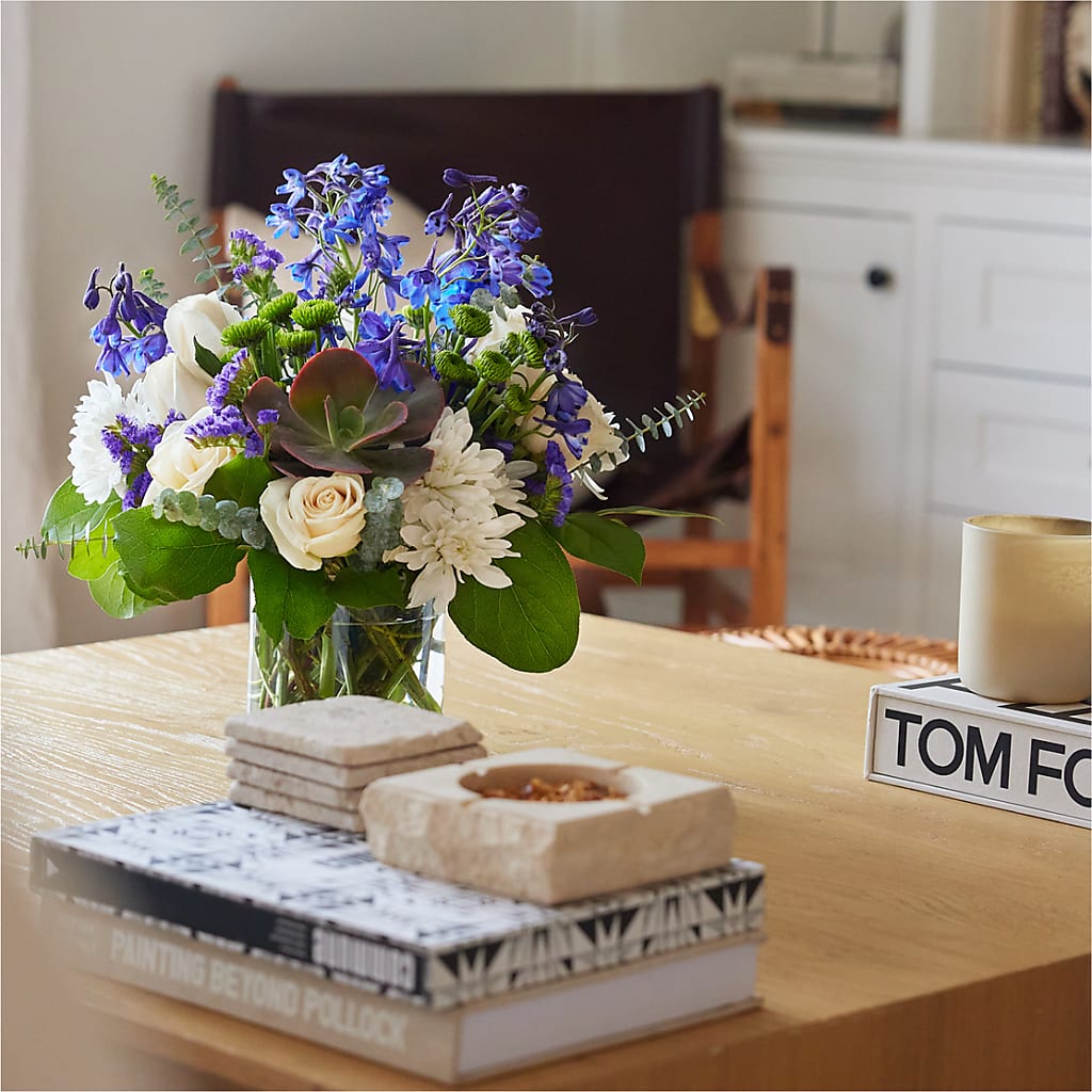 Cerulean Waves Bouquet – FRUIT & FLOWER CREATIONS, Portland OR
