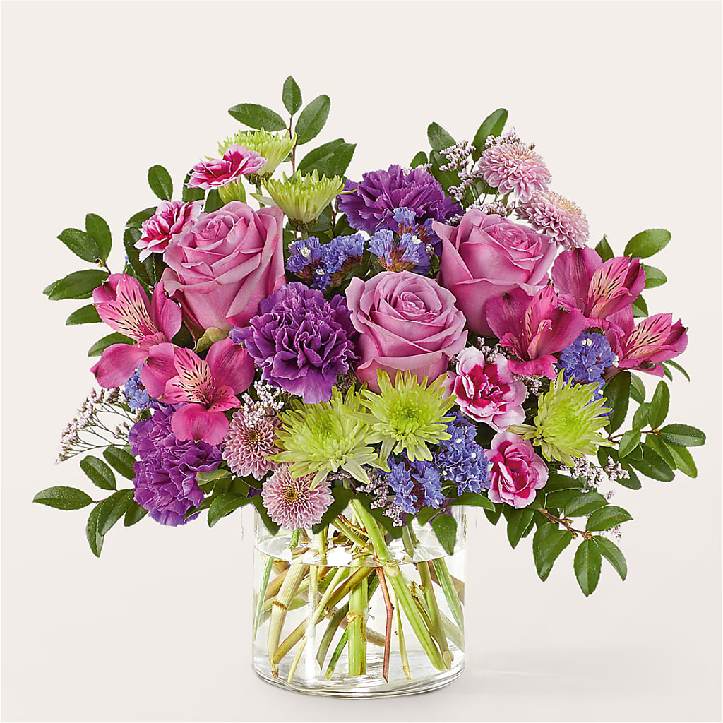 Glass Half Full Bouquet – FRUIT & FLOWER CREATIONS, Portland OR