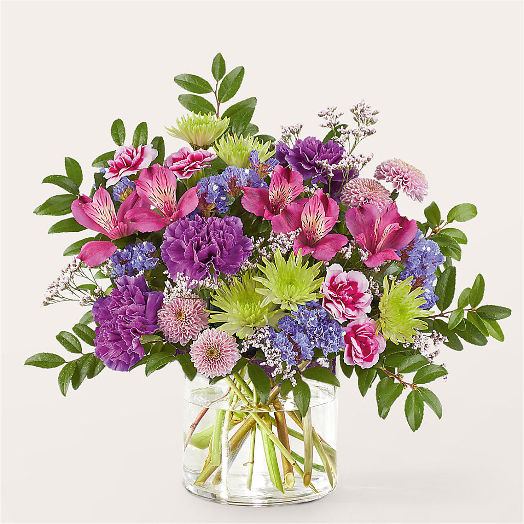 Glass Half Full Bouquet – FRUIT & FLOWER CREATIONS, Portland OR