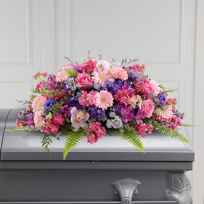 Glorious Garden Casket Spray – FRUIT & FLOWER CREATIONS, Portland OR