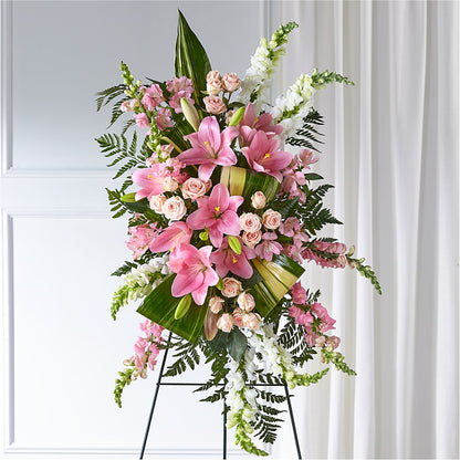Elegant Embrace Standing Spray – FRUIT & FLOWER CREATIONS, Portland OR