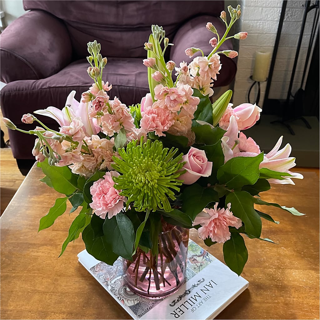 Pretty in Pink Bouquet – FRUIT & FLOWER CREATIONS, Portland OR