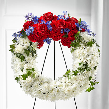 Patriotic Passion Wreath – FRUIT & FLOWER CREATIONS, Portland OR