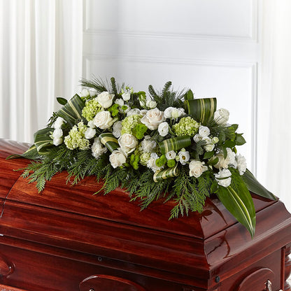 Hopeful Gesture Casket Spray – FRUIT & FLOWER CREATIONS, Portland OR