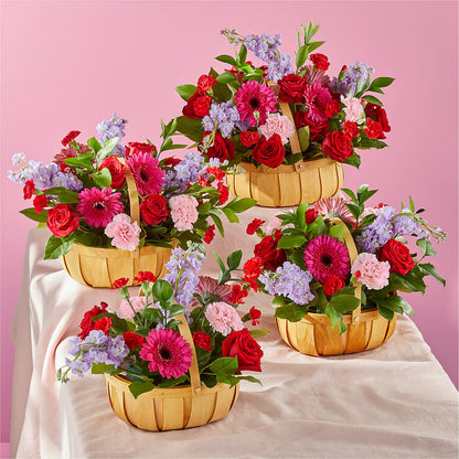 Pink Picnic Basket – FRUIT & FLOWER CREATIONS, Portland OR