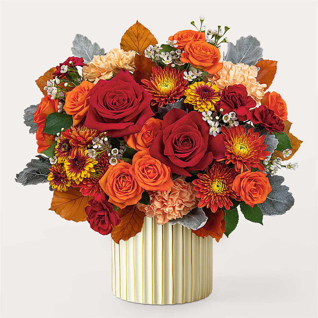 Merlot Bouquet with Ivory Vase – FRUIT & FLOWER CREATIONS, Portland OR