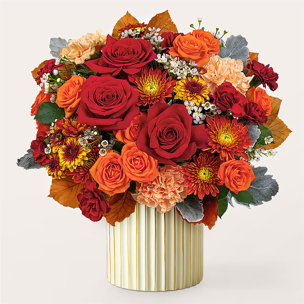 Merlot Bouquet with Ivory Vase – FRUIT & FLOWER CREATIONS, Portland OR