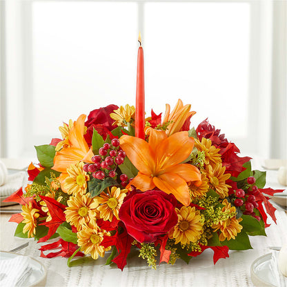 Autumn's Embrace Centerpiece – FRUIT & FLOWER CREATIONS, Portland OR