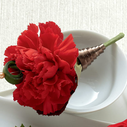 Red Carnation Boutonniere – FRUIT & FLOWER CREATIONS, Portland OR
