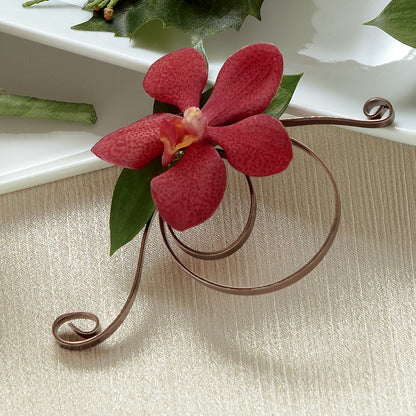 Red Mokara Boutonniere – FRUIT & FLOWER CREATIONS, Portland OR